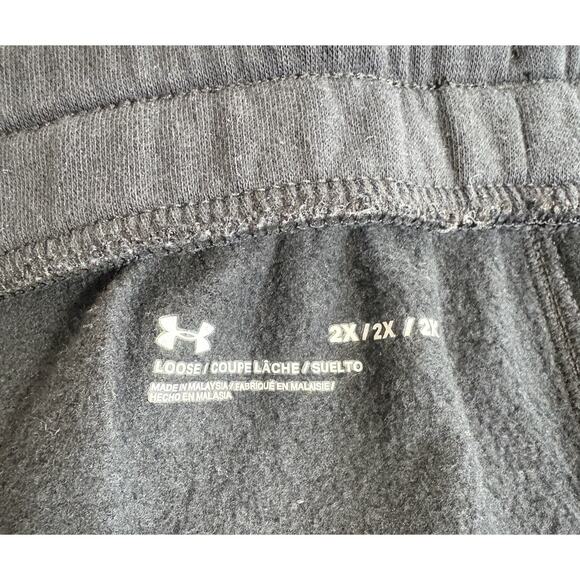 Under Armour Rival Fleece Jogger Sweatpants Women's 2X Black Loose Stretch Plus - Picture 3 of 5